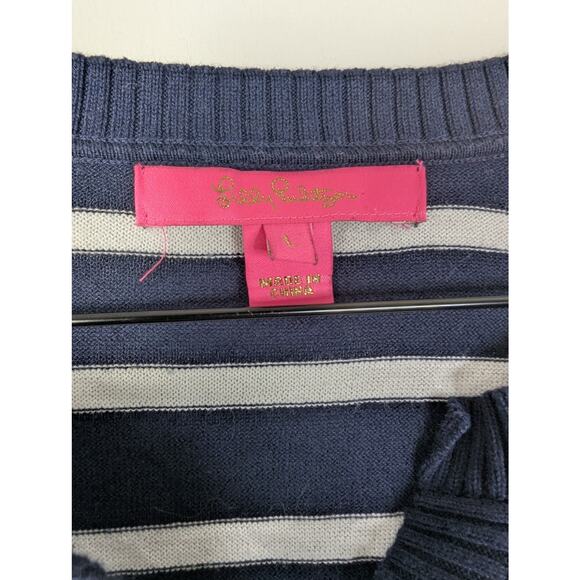 Lilly Pulitzer True Navy Moonlight Stripe Faraway Sweater - Picture 7 of 9